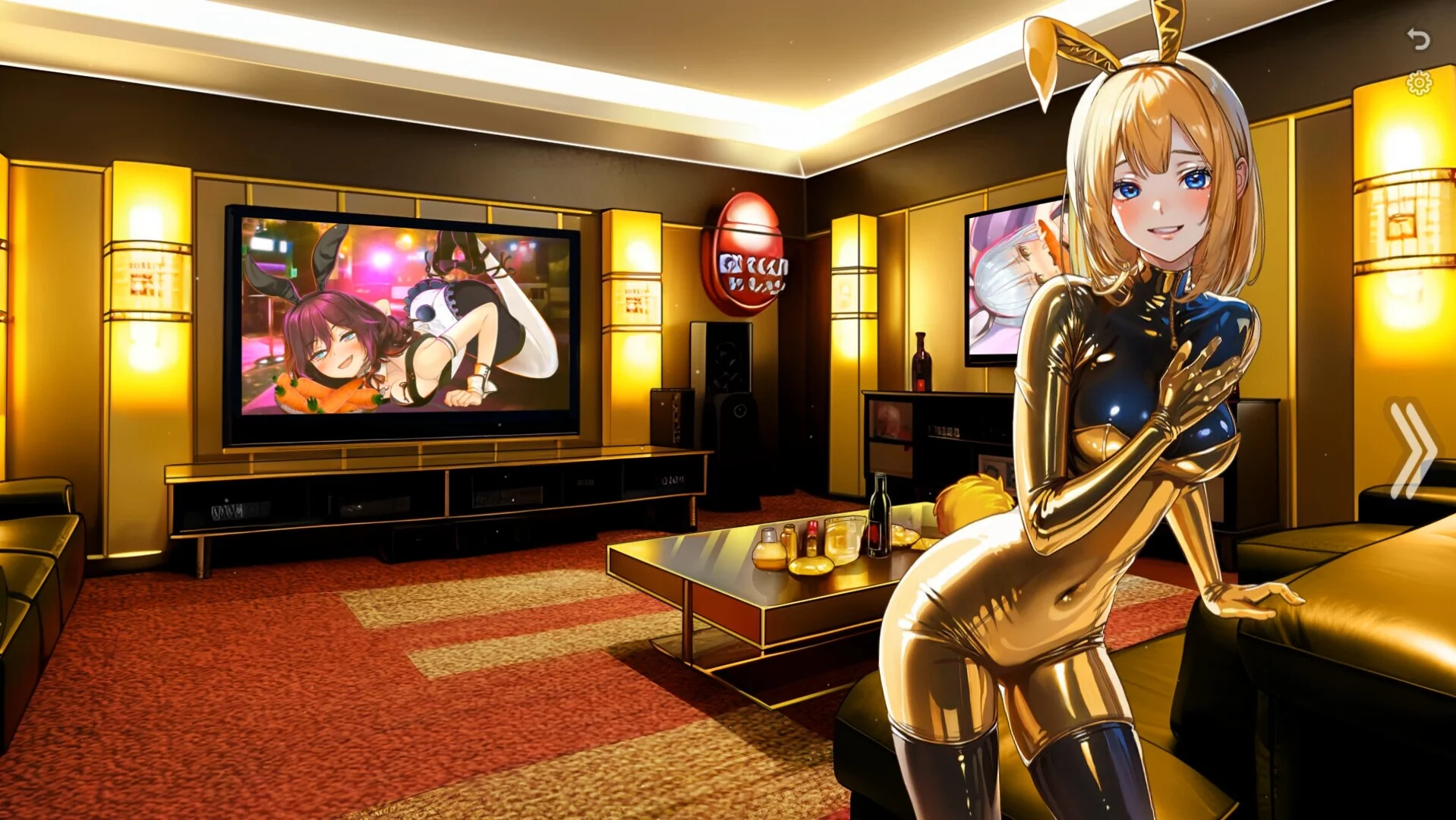 Изображение игры: Bunny-girl with Golden tummy