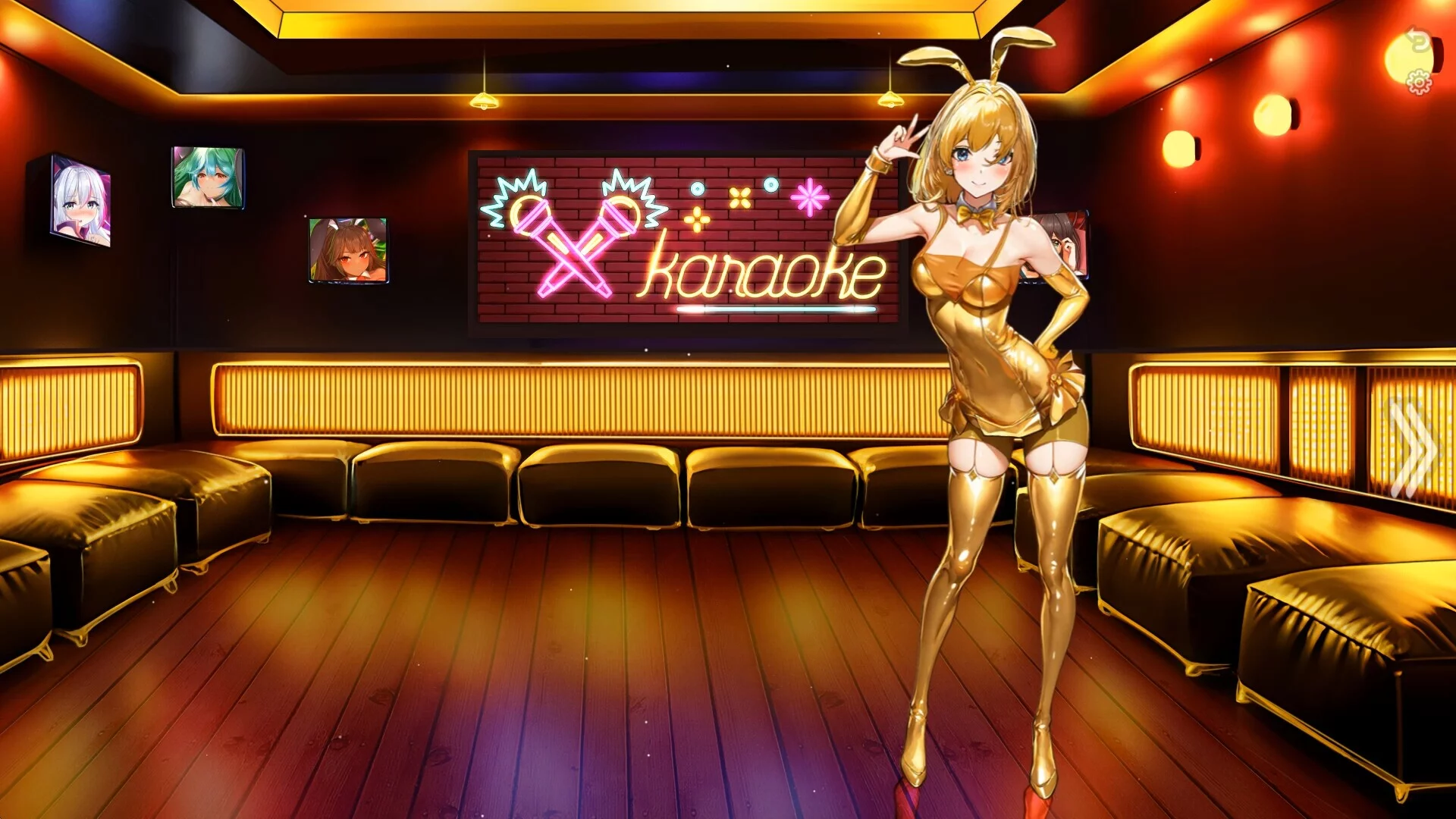 Изображение игры: Bunny-girl with Golden tummy