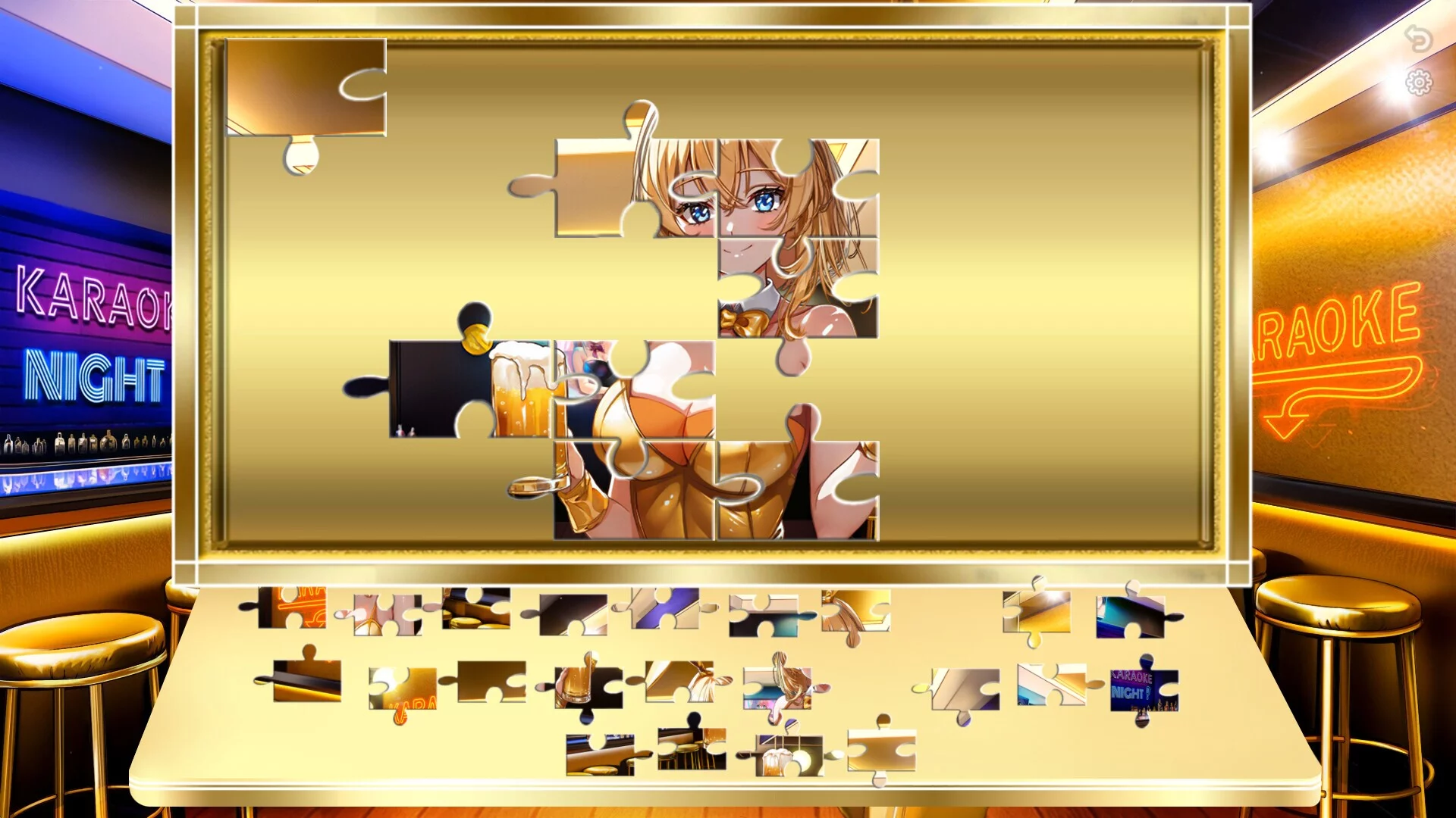 Изображение игры: Bunny-girl with Golden tummy