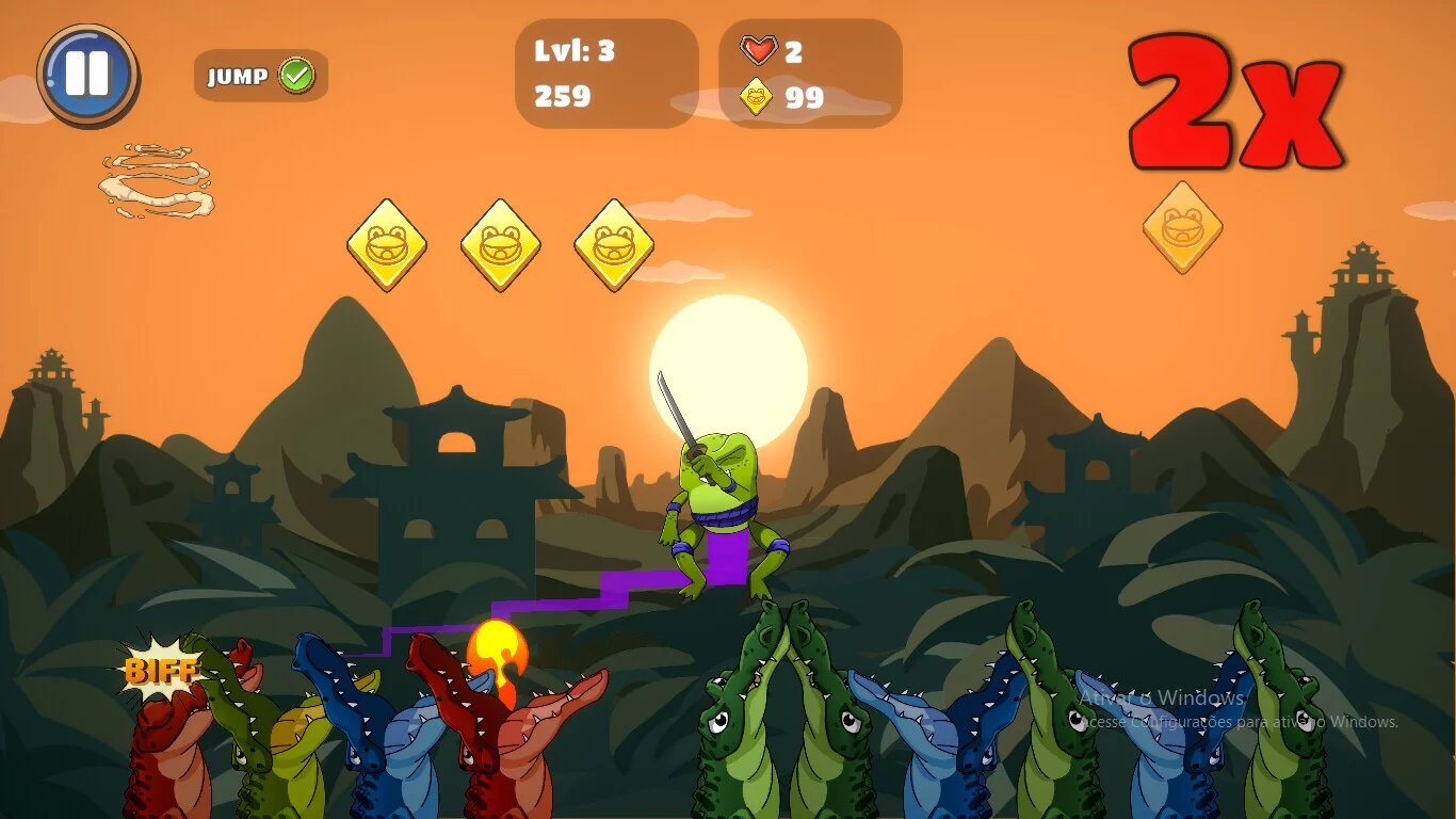 Изображение игры: Ninja Frogs