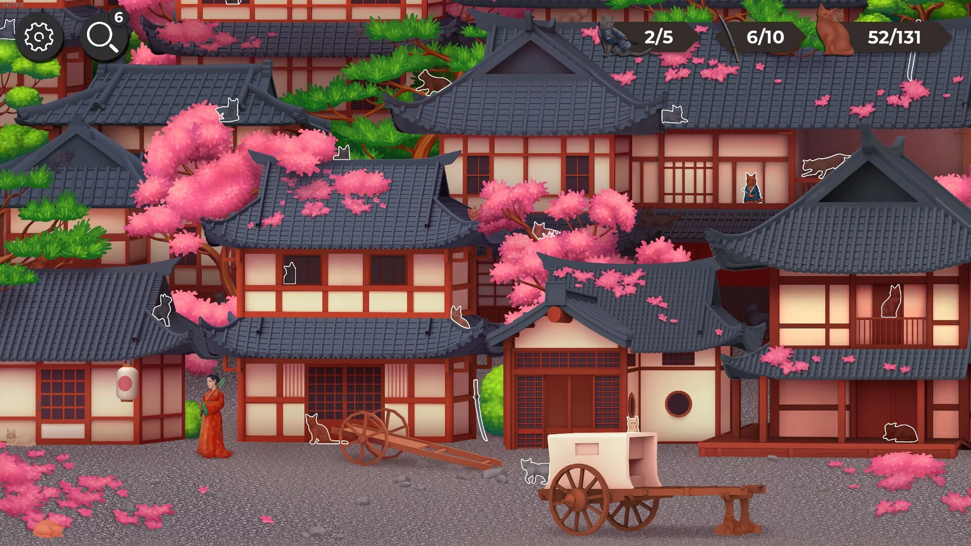 Изображение игры: Cat Search in Feudal Japan