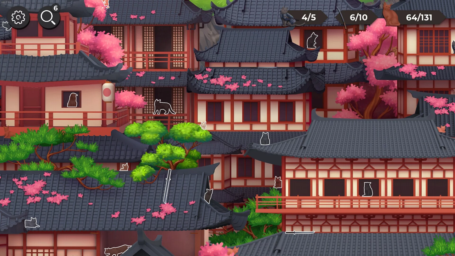 Изображение игры: Cat Search in Feudal Japan