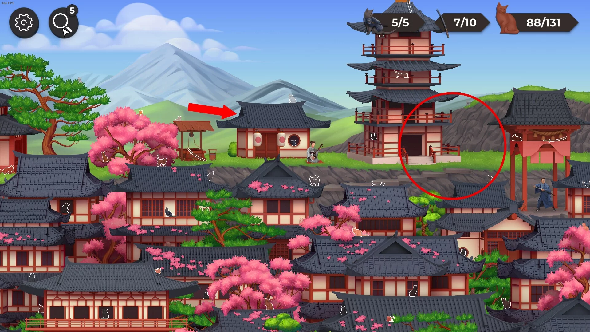 Изображение игры: Cat Search in Feudal Japan