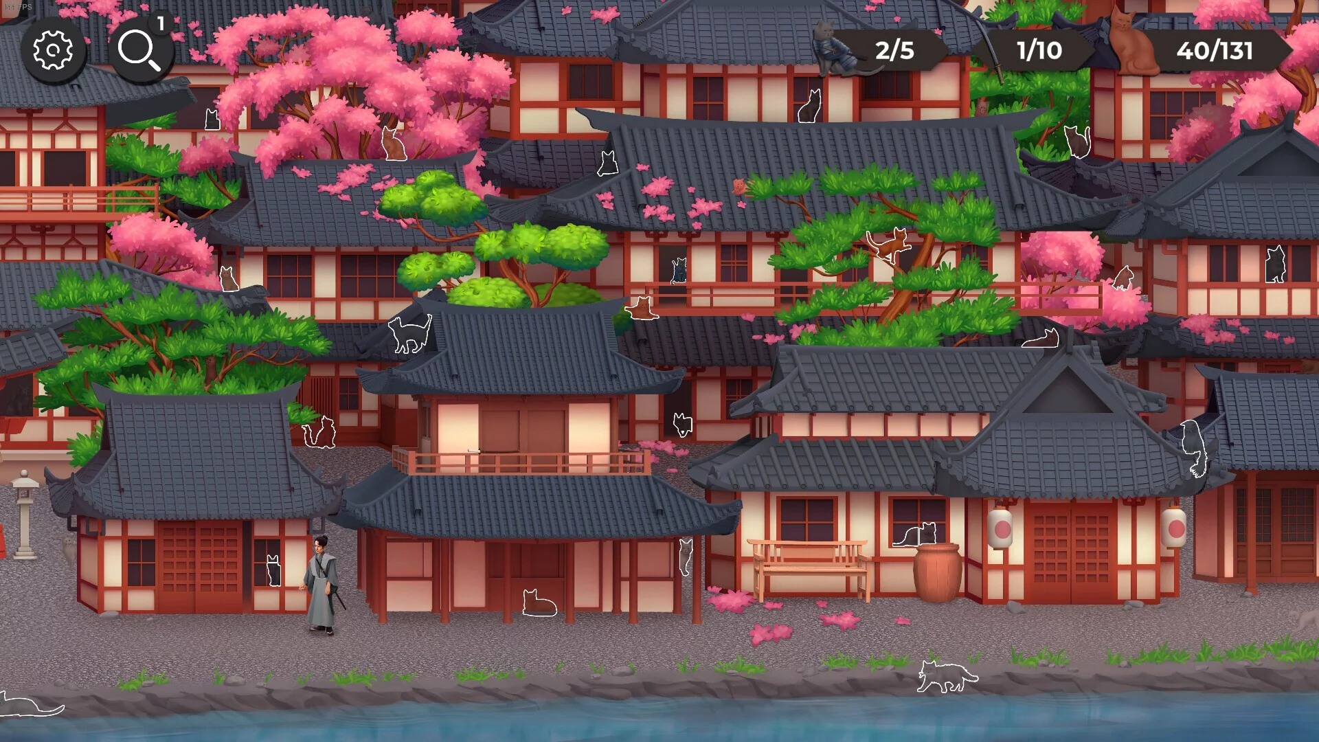 Изображение игры: Cat Search in Feudal Japan