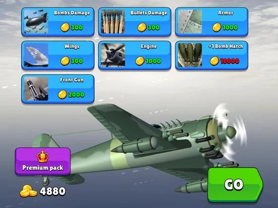 Изображение игры: Bomber Ace: WW2 war plane game
