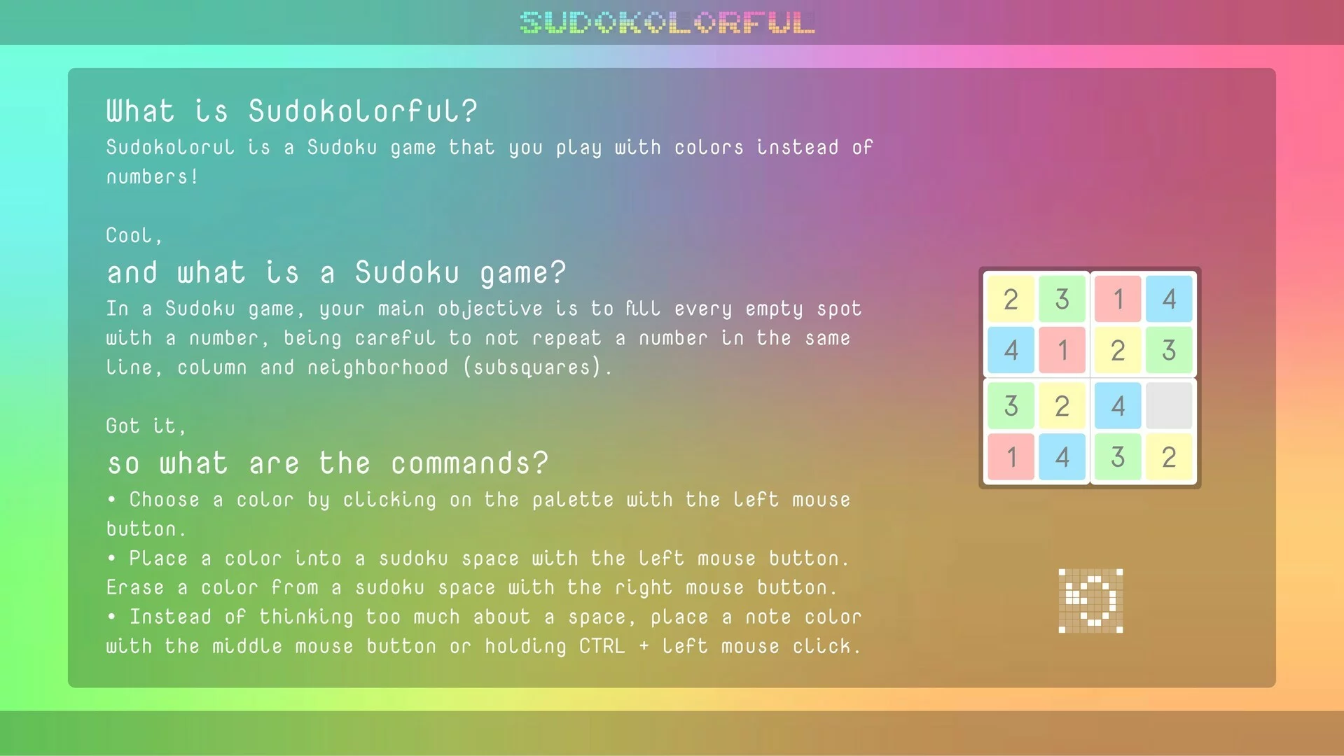 Изображение игры: Sudokolorful