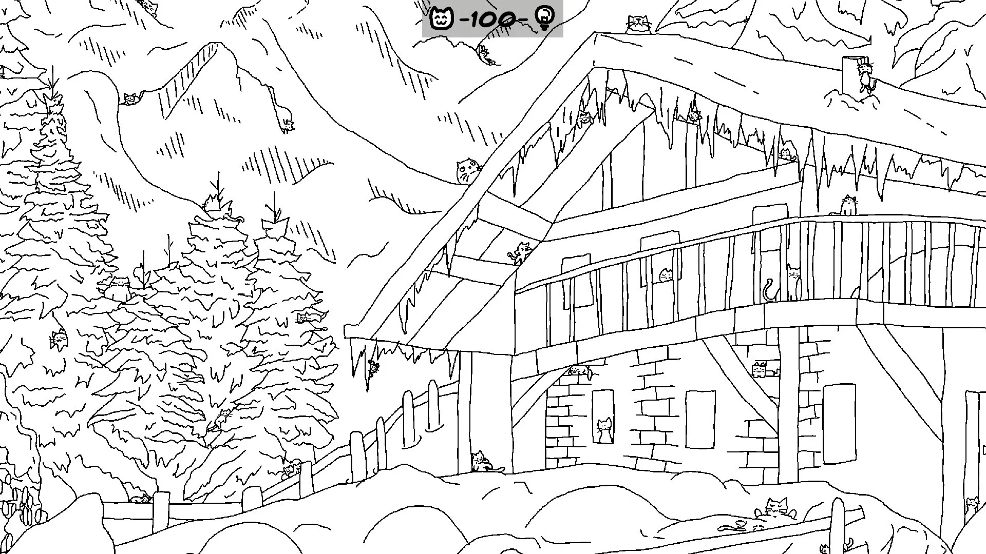 Изображение игры: Looking For Cats In a Badly Drawn Forest