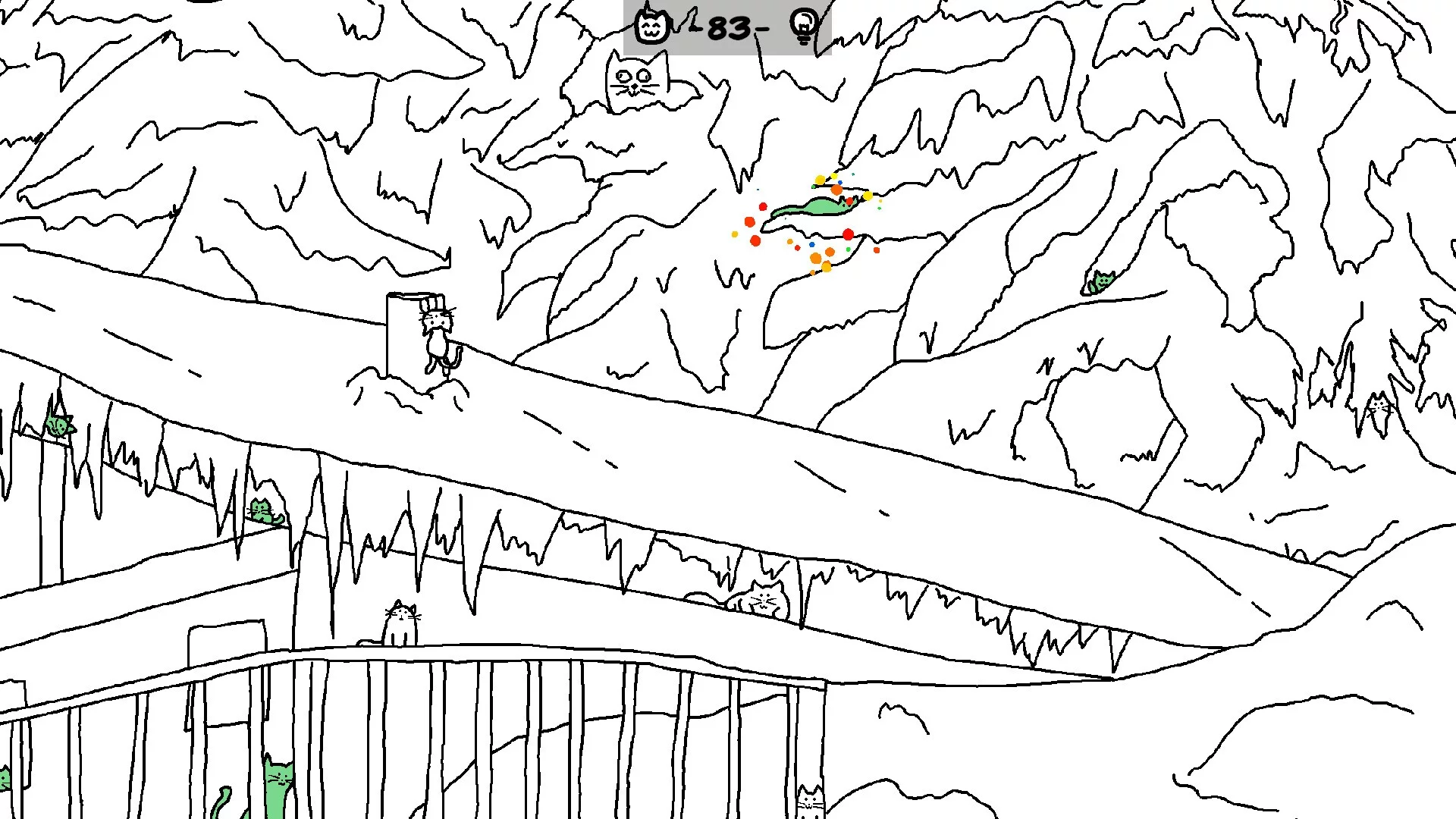 Изображение игры: Looking For Cats In a Badly Drawn Forest