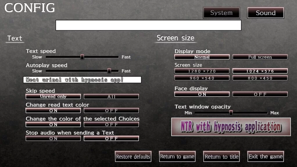 Изображение игры: NTR with hypnosis application