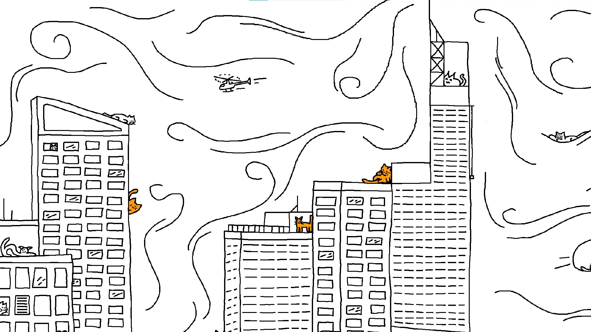Изображение игры: Looking For Cats In a Badly Drawn City