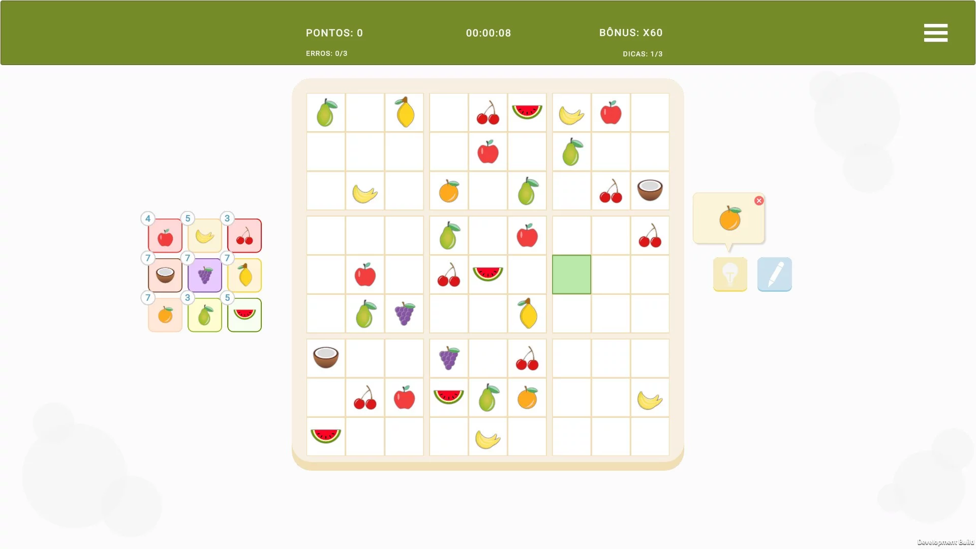Изображение игры: Fruit Sudoku