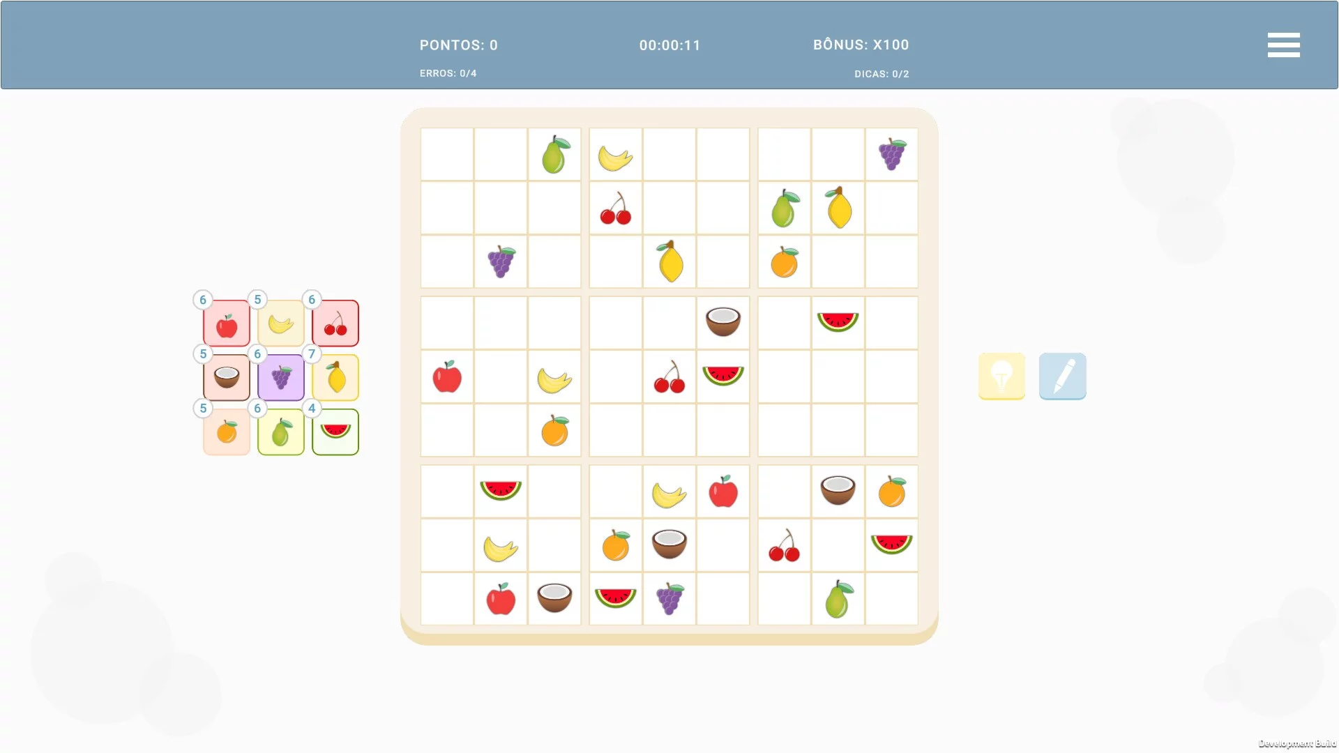 Изображение игры: Fruit Sudoku