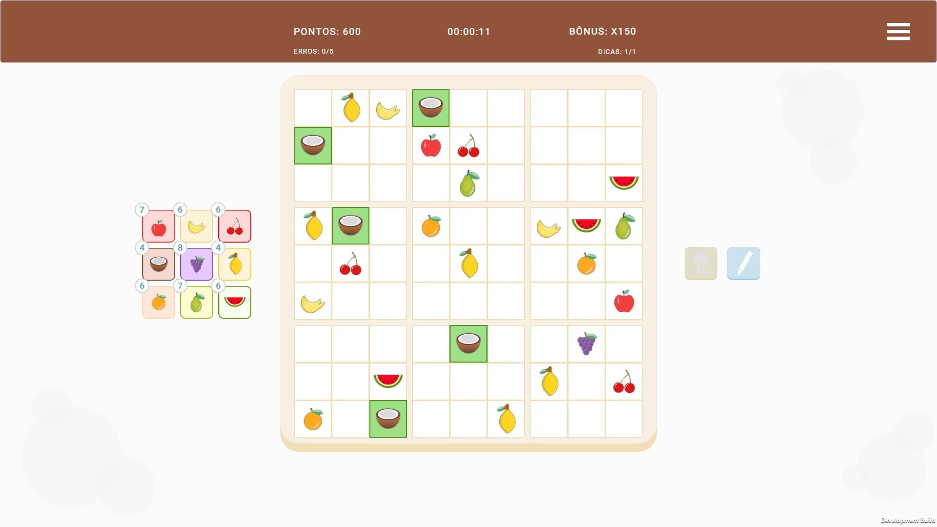Изображение игры: Fruit Sudoku