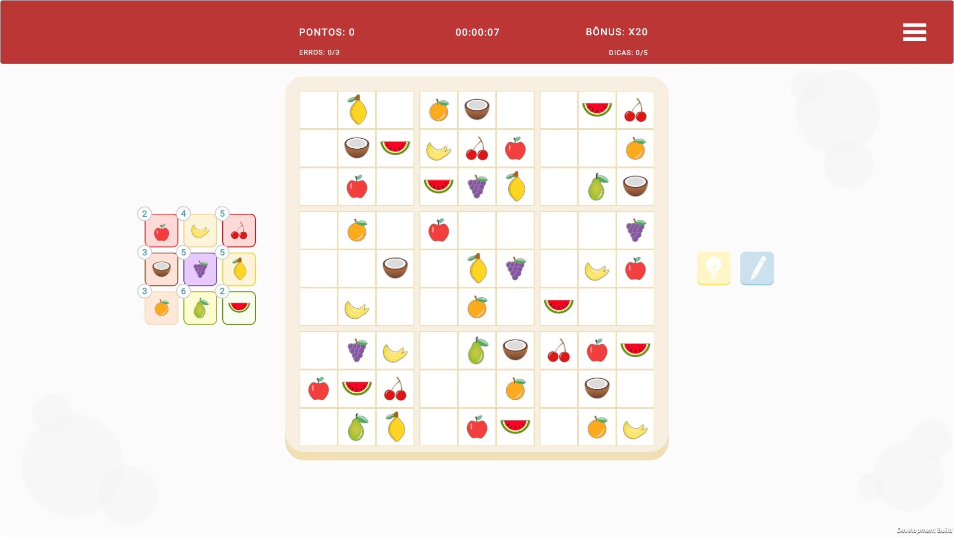 Изображение игры: Fruit Sudoku
