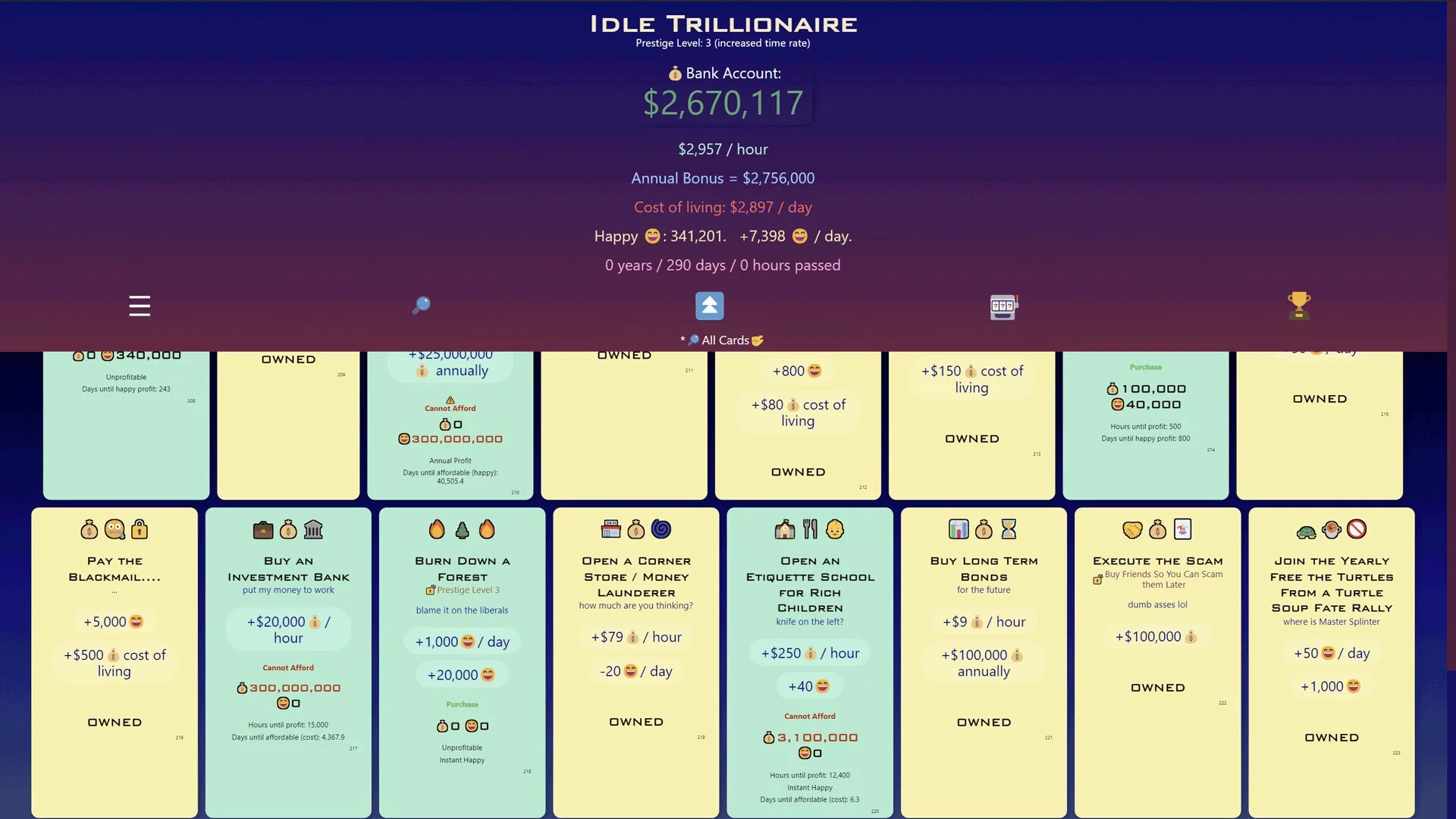 Изображение игры: Idle Trillionaire