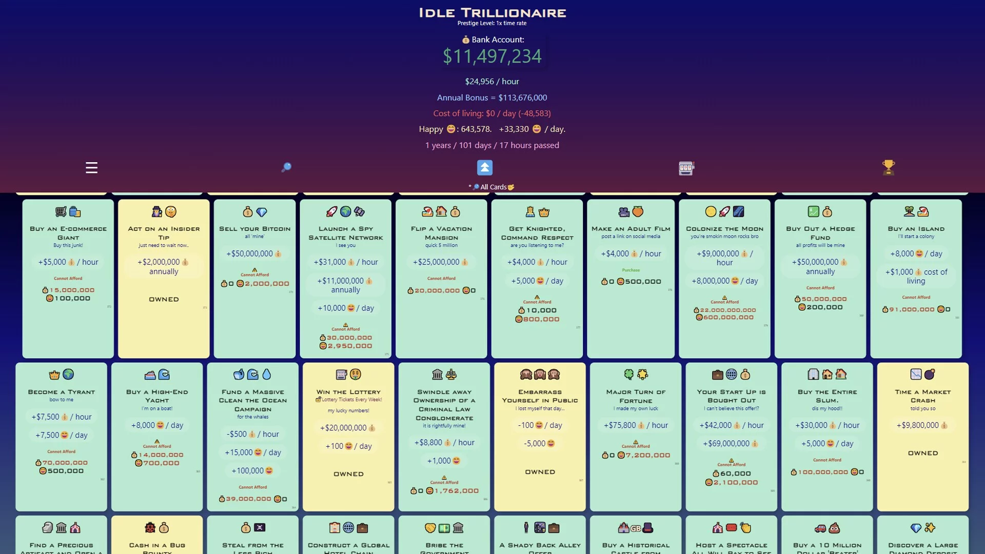 Изображение игры: Idle Trillionaire