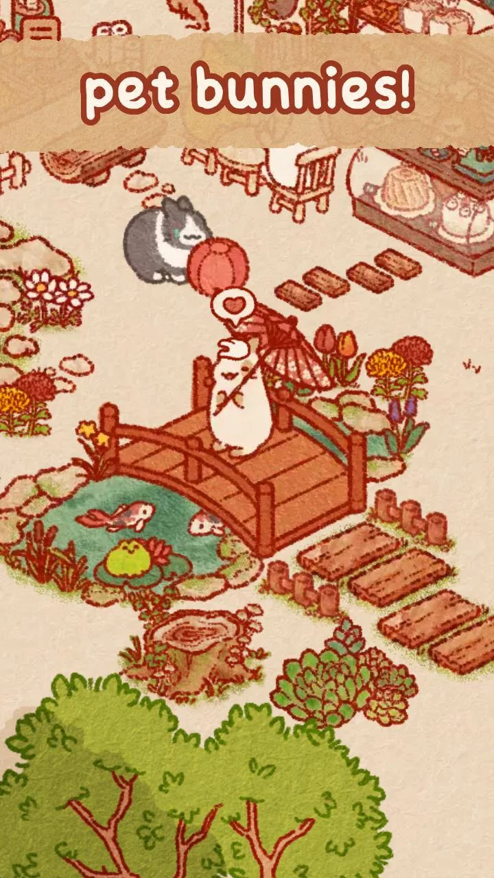Изображение игры: Usagi Shima: Cute Idle Bunnies