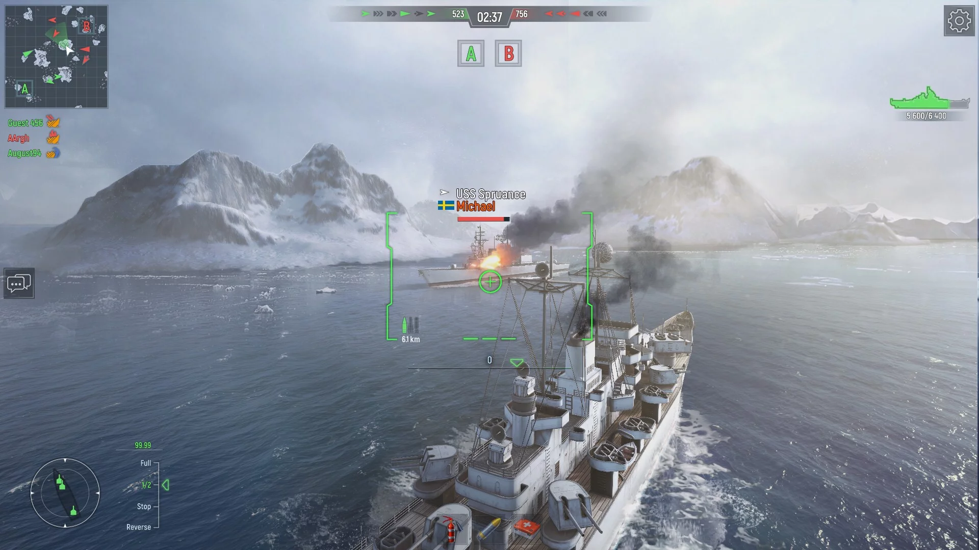 Изображение игры: Force of Warships: Battleship Games
