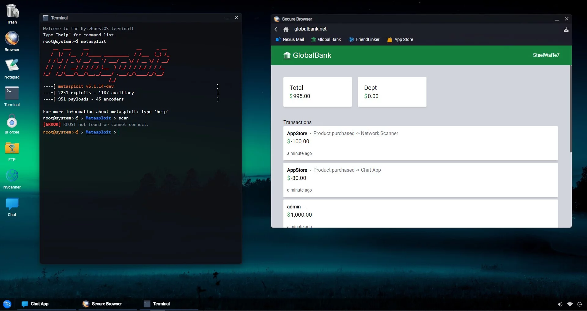 Изображение игры: ByteBurst: Hacking Simulator