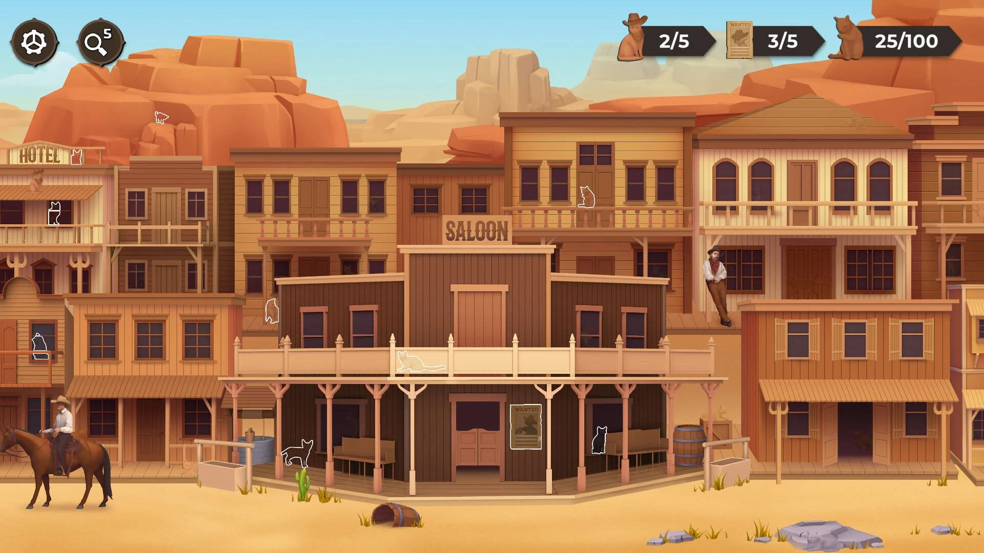 Изображение игры: Cat Search In The Wild West
