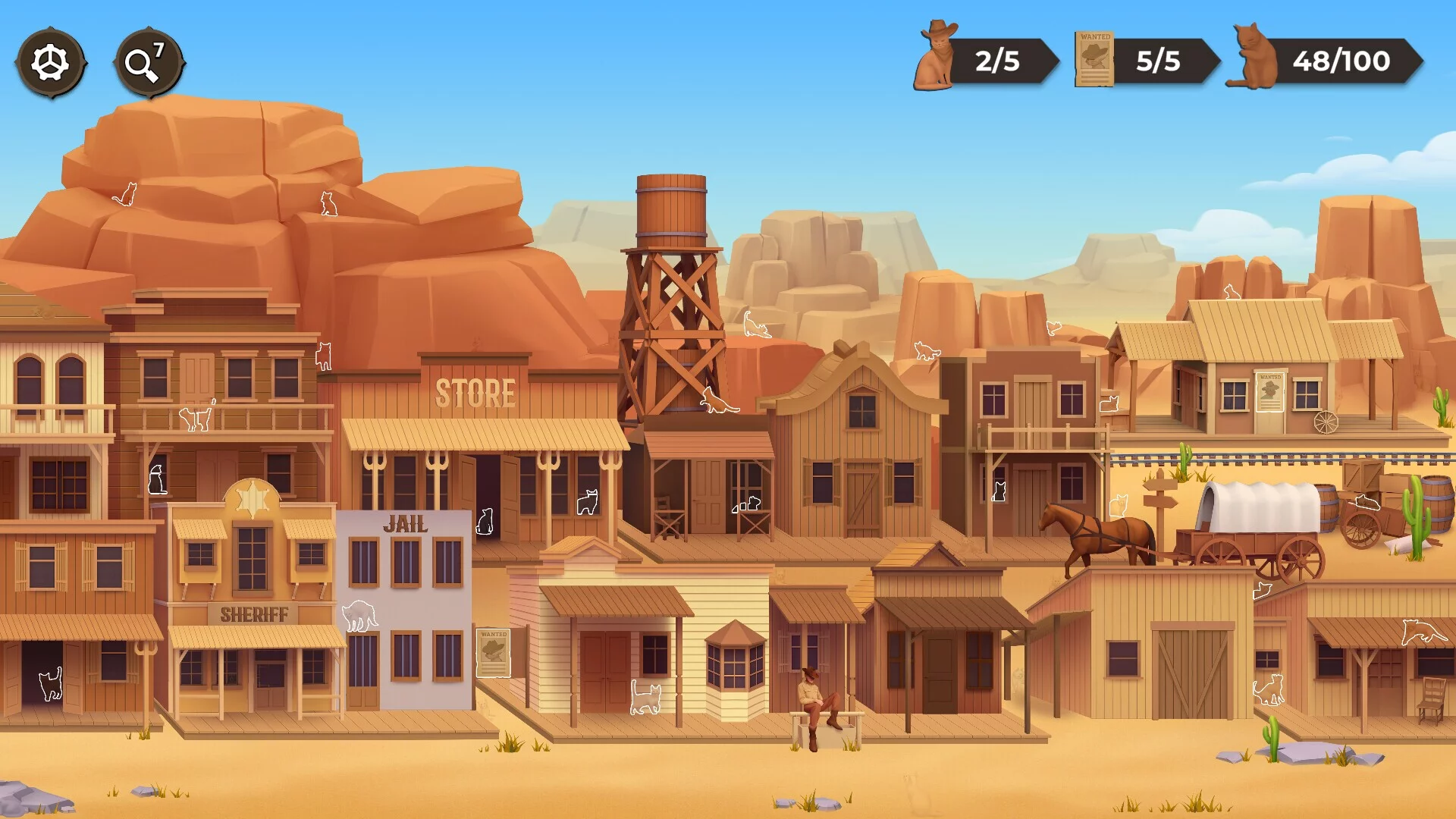 Изображение игры: Cat Search In The Wild West