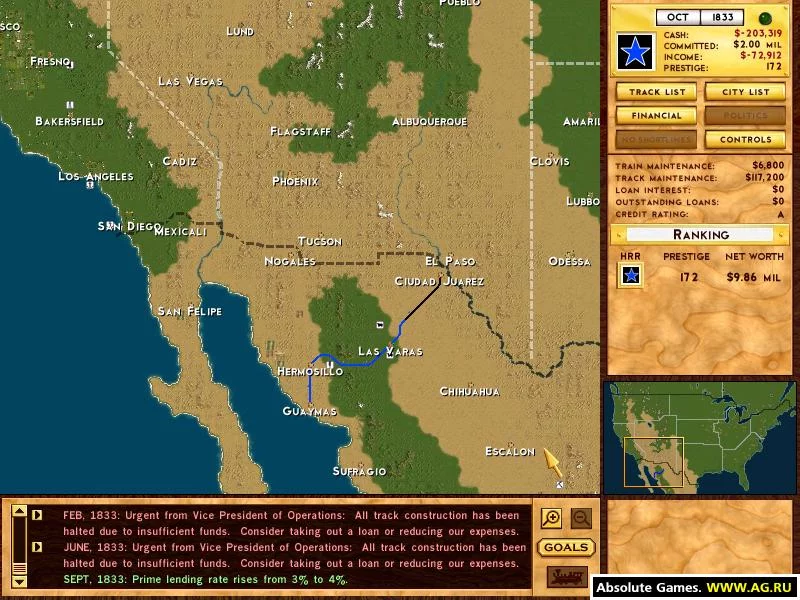 Изображение игры: Rails Across America