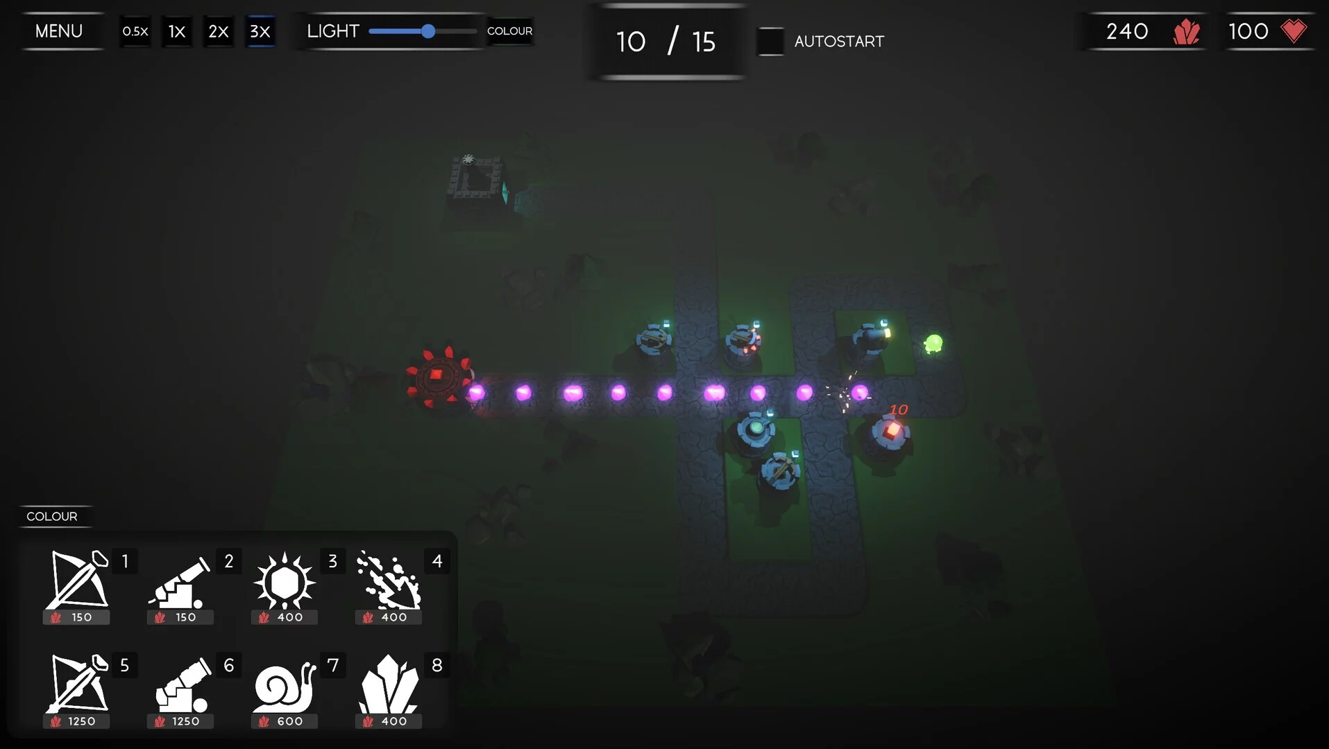 Изображение игры: Dark Gem Tower Defense