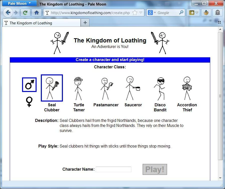 Изображение игры: Kingdom of Loathing