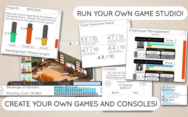 Изображение игры: Game Studio Tycoon 2: Next Gen Developer