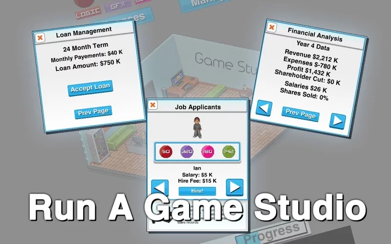 Изображение игры: Game Studio Tycoon