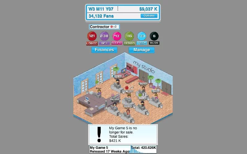 Изображение игры: Game Studio Tycoon