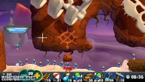 Изображение игры: Lemmings (PSP)