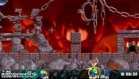 Изображение игры: Lemmings (PSP)