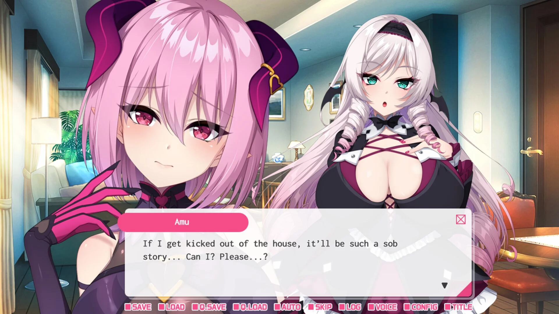 Изображение игры: My oshi vtuber jumped through the screen and now we're living together: Slightly psycho succubus ASMR streamer