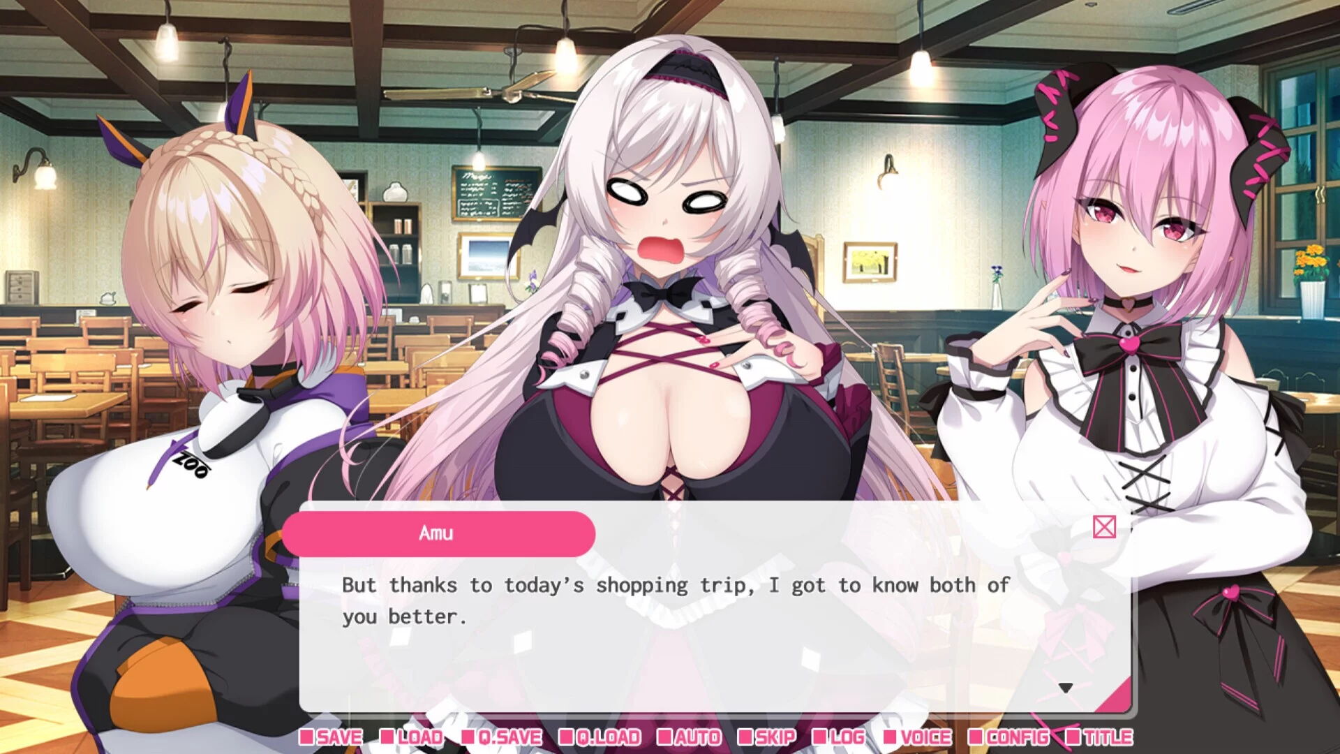 Изображение игры: My oshi vtuber jumped through the screen and now we're living together: Slightly psycho succubus ASMR streamer