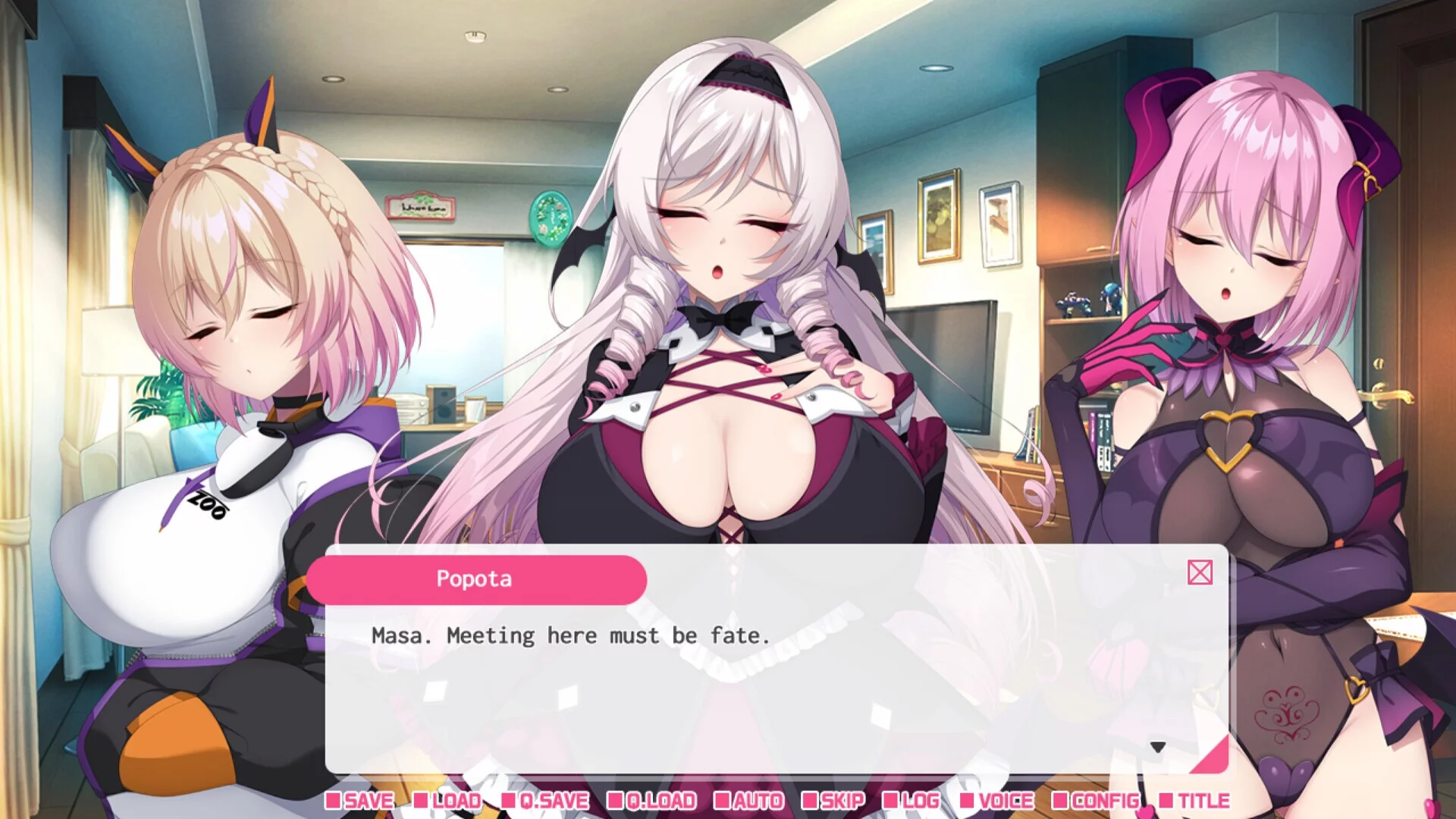 Изображение игры: My oshi vtuber jumped through the screen and now we're living together: Chill and vibey beast girl game streamer