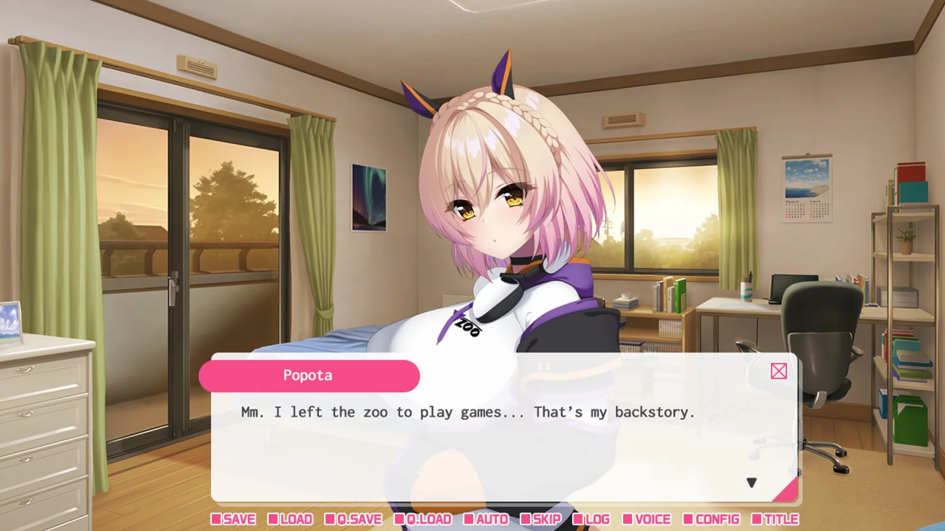 Изображение игры: My oshi vtuber jumped through the screen and now we're living together: Chill and vibey beast girl game streamer