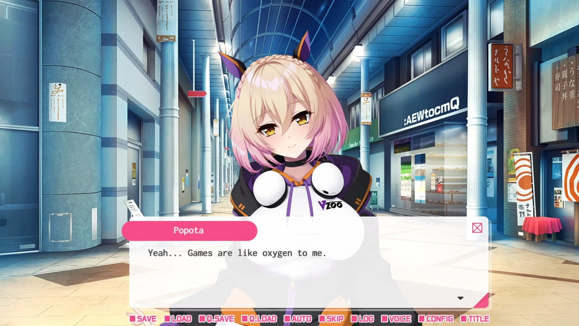 Изображение игры: My oshi vtuber jumped through the screen and now we're living together: Chill and vibey beast girl game streamer