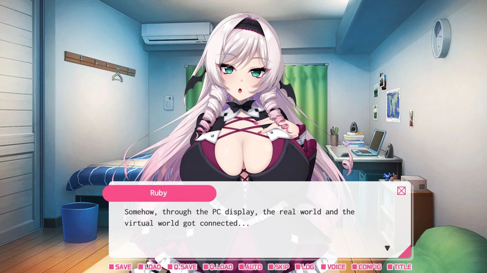 Изображение игры: My oshi vtuber jumped through the screen and now we're living together: I want to make a contract with the lady vampire