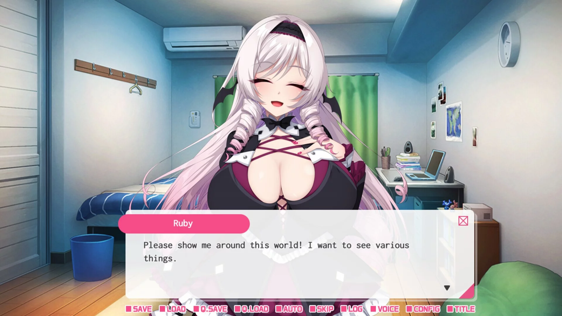 Изображение игры: My oshi vtuber jumped through the screen and now we're living together: I want to make a contract with the lady vampire