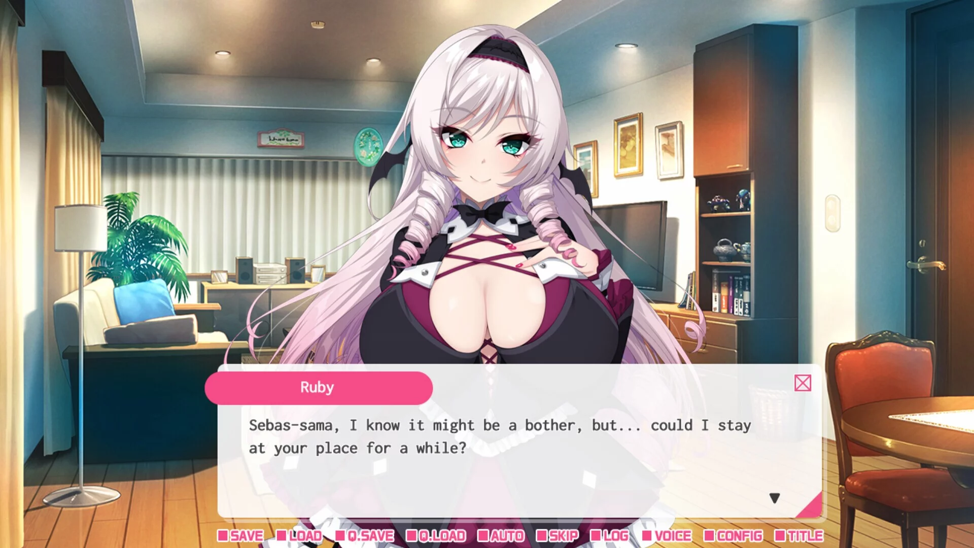 Изображение игры: My oshi vtuber jumped through the screen and now we're living together: I want to make a contract with the lady vampire