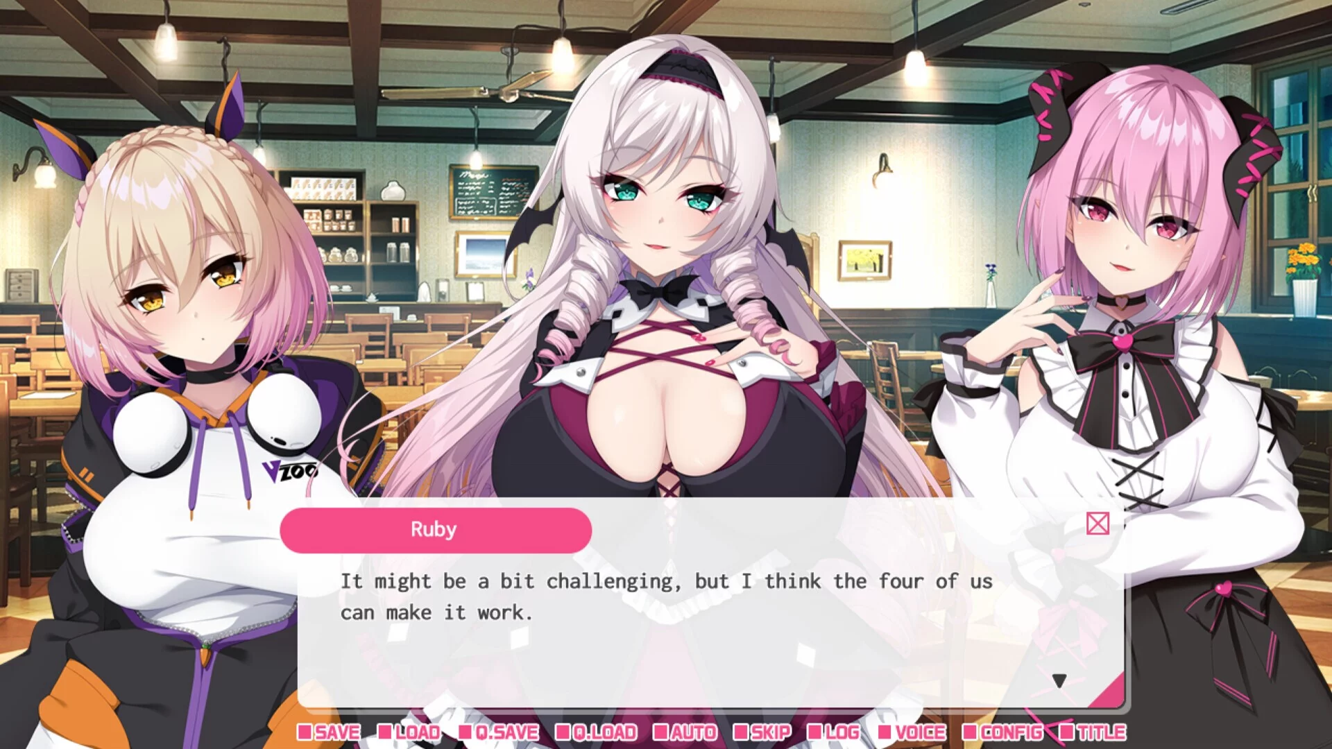 Изображение игры: My oshi vtuber jumped through the screen and now we're living together: I want to make a contract with the lady vampire