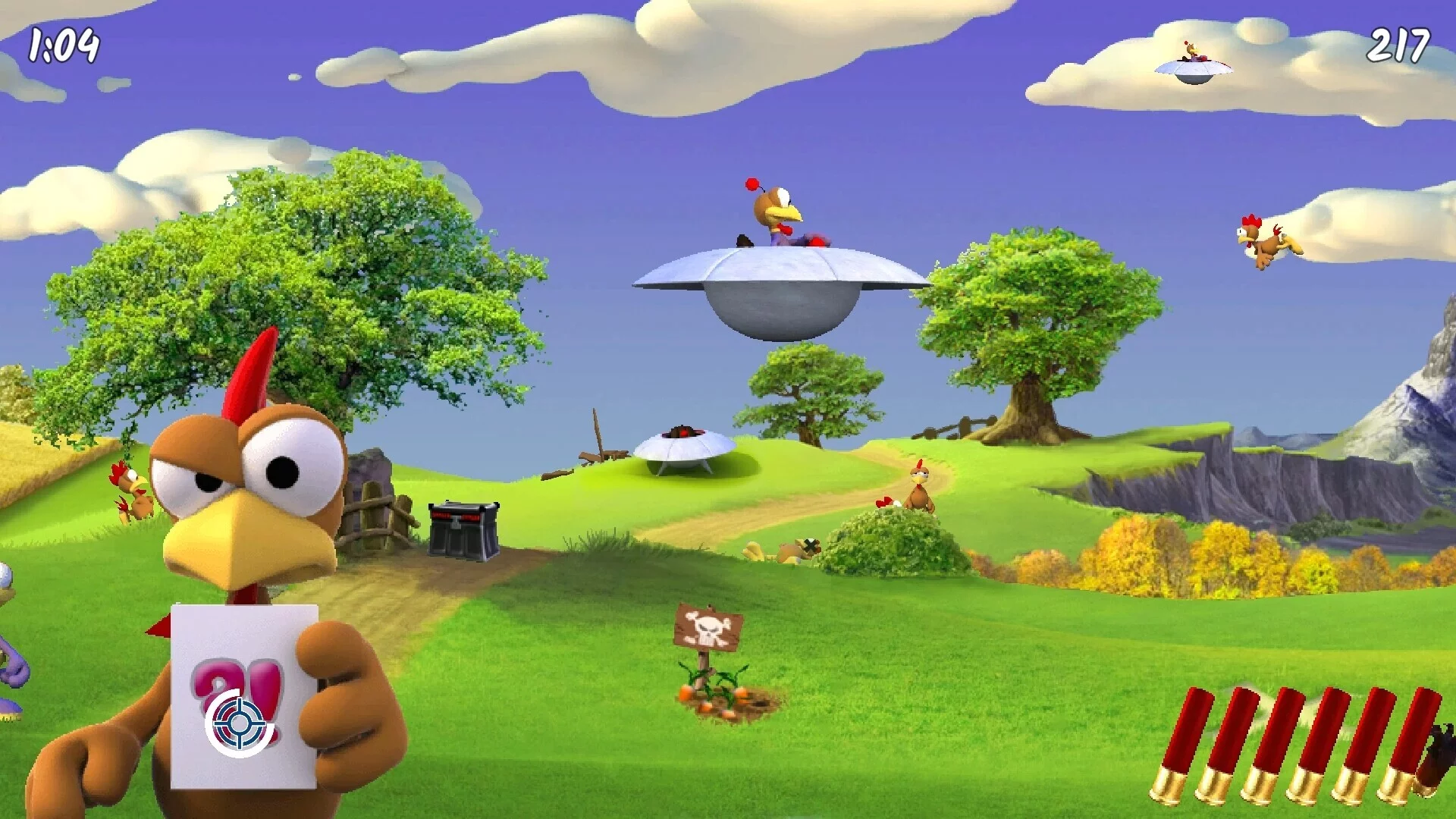 Изображение игры: Moorhuhn Invasion - Crazy Chicken Invasion