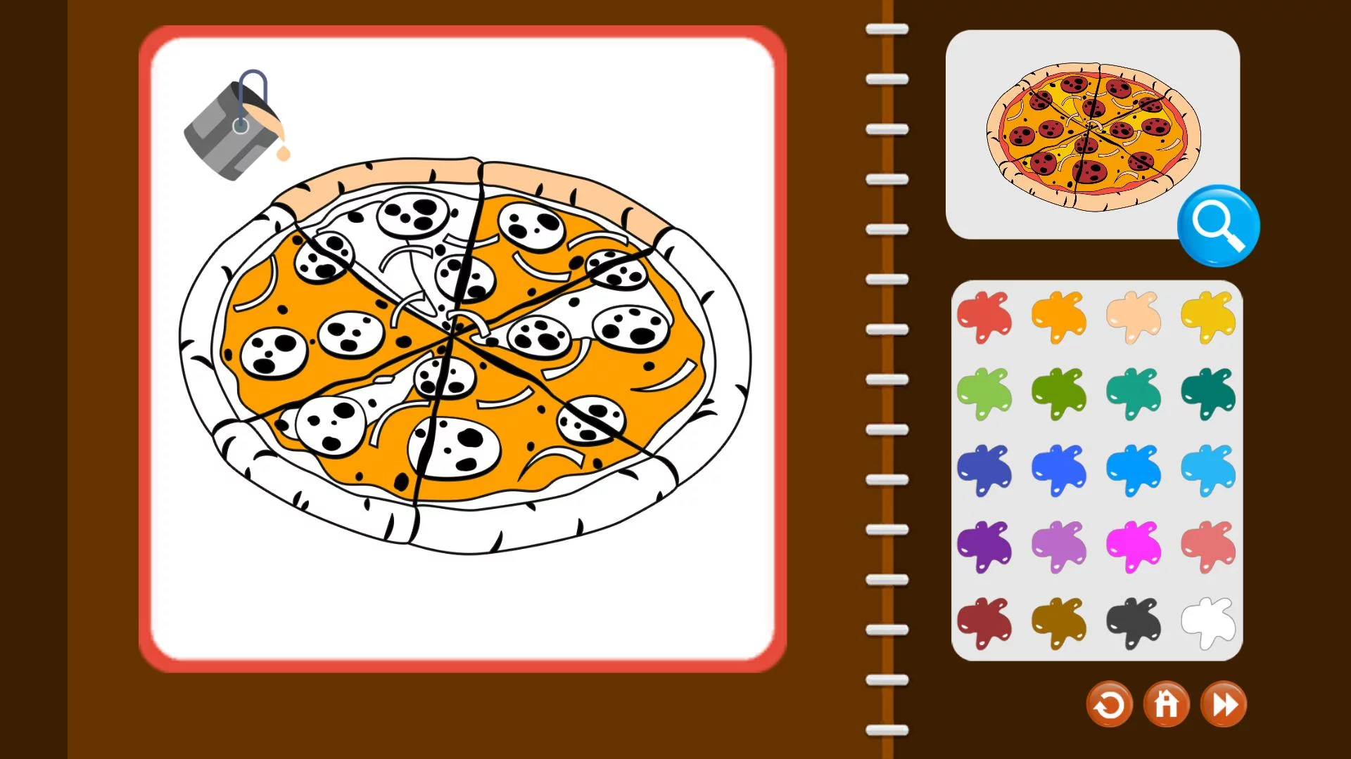Изображение игры: My Coloring Book: Food and Beverage