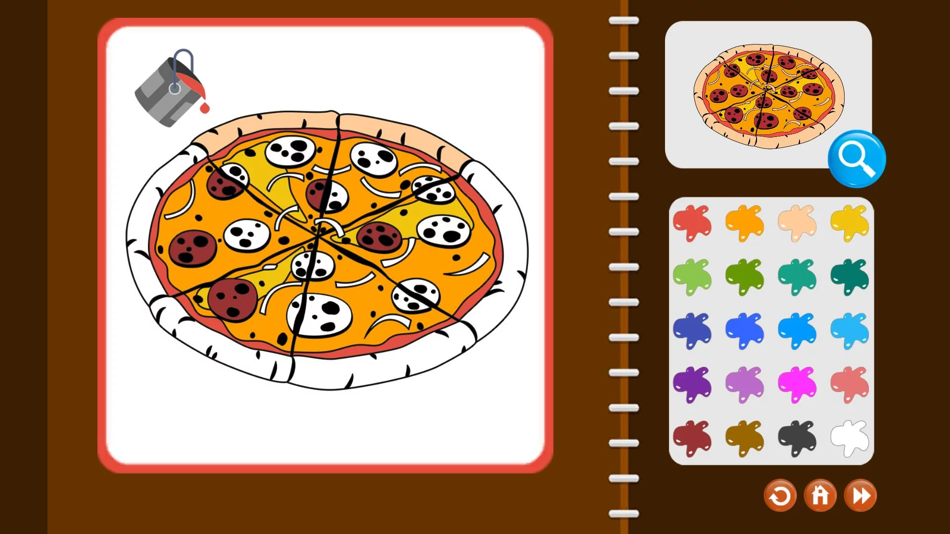 Изображение игры: My Coloring Book: Food and Beverage