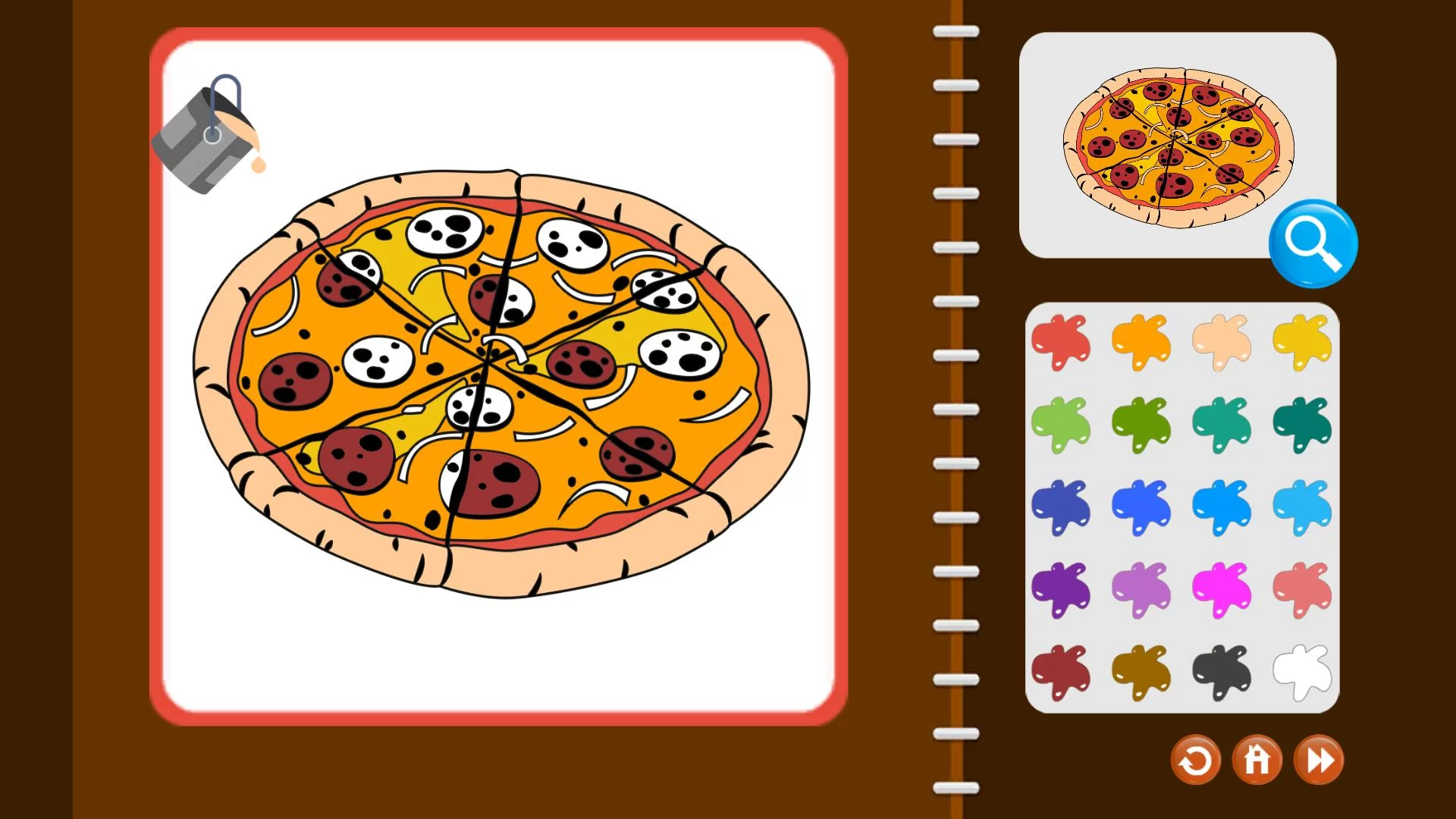Изображение игры: My Coloring Book: Food and Beverage