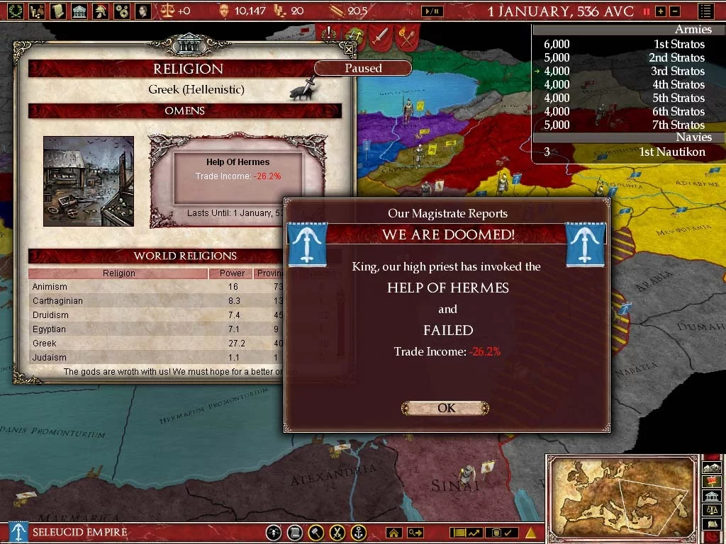 Изображение игры: Europa Universalis: Rome - Gold Edition