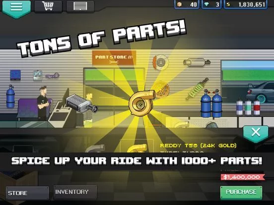 Изображение игры: Pixel Car Racer