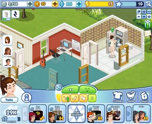 Изображение игры: The Sims Social