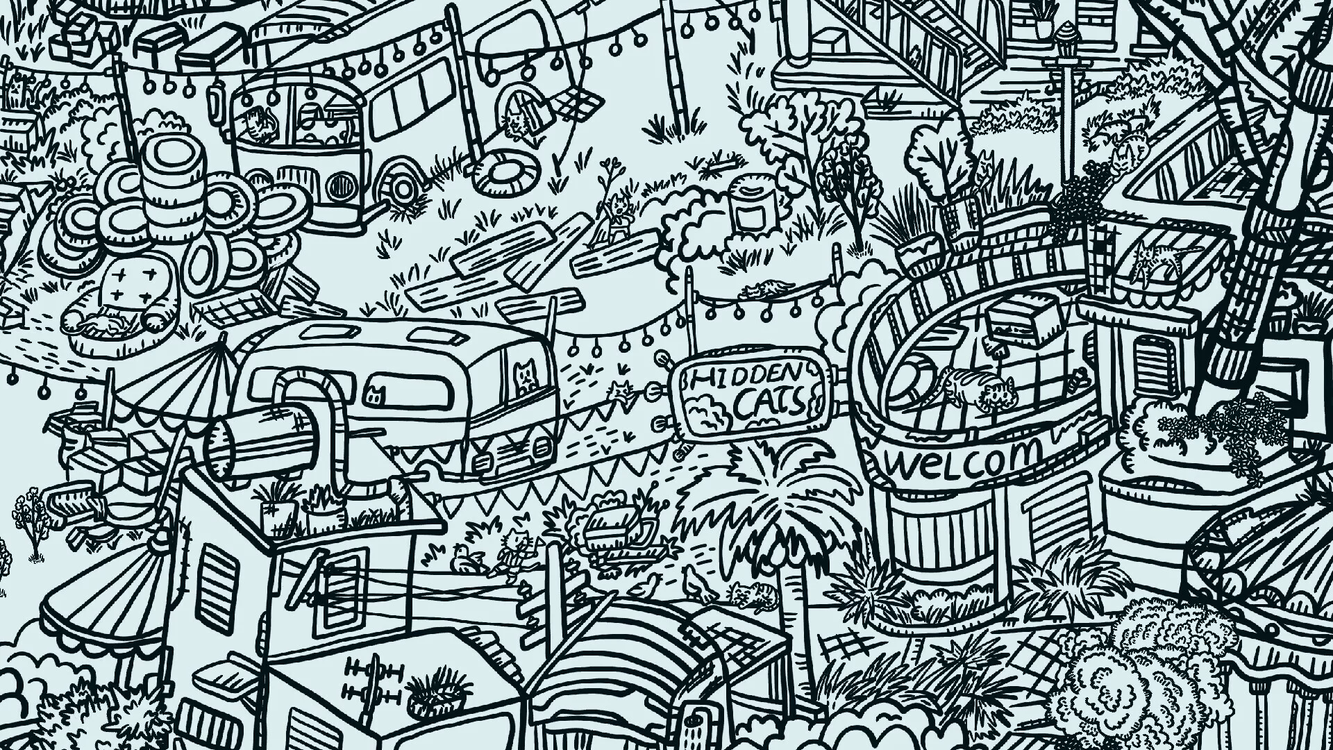 Изображение игры: Hidden Cats In Amusement Park